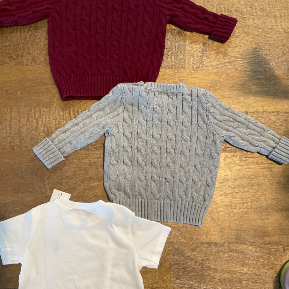 Baby Ralph Lauren Cable Knit Sweater T-Shirt Bundle 9 Months - Picture 2 of 6